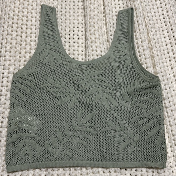 Madewell Cropped Sweater Palm Tank - Picture 3 of 5
